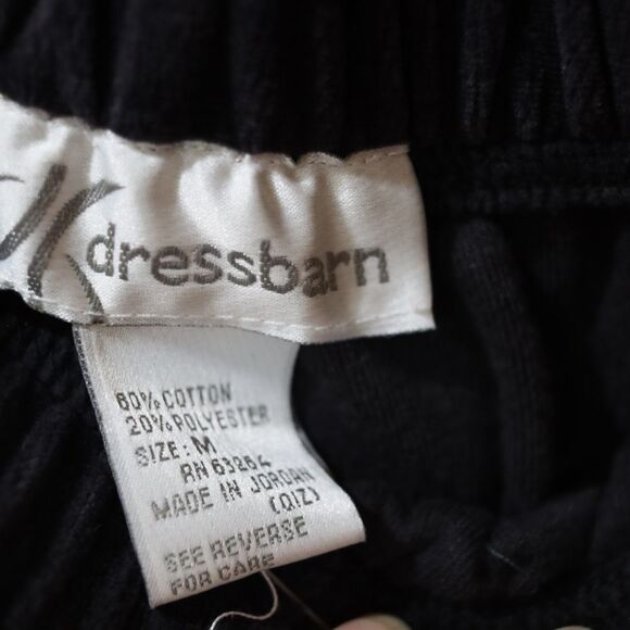 Dress Barn Black Velour Pants Vintage Y2K NWT Medium - Picture 11 of 13